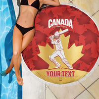 Custom Canada Cricket Beach Blanket Come On Maple Leaf