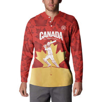 Custom Canada Cricket Button Sweatshirt Come On Maple Leaf