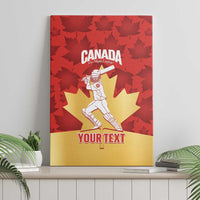 Custom Canada Cricket Canvas Wall Art Come On Maple Leaf