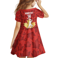 Custom Canada Cricket Family Matching Off The Shoulder Long Sleeve Dress and Hawaiian Shirt Come On Maple Leaf