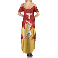 Custom Canada Cricket Family Matching Summer Maxi Dress and Hawaiian Shirt Come On Maple Leaf