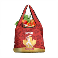 Custom Canada Cricket Grocery Bag Come On Maple Leaf