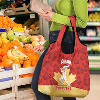Custom Canada Cricket Grocery Bag Come On Maple Leaf