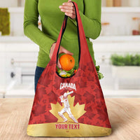 Custom Canada Cricket Grocery Bag Come On Maple Leaf