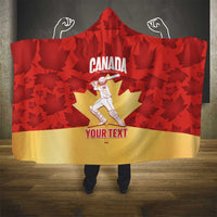 Custom Canada Cricket Hooded Blanket Come On Maple Leaf