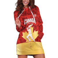 Custom Canada Cricket Hoodie Dress Come On Maple Leaf