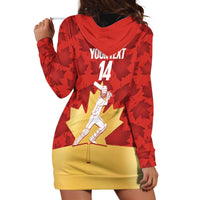 Custom Canada Cricket Hoodie Dress Come On Maple Leaf