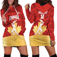 Custom Canada Cricket Hoodie Dress Come On Maple Leaf