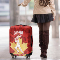 Custom Canada Cricket Luggage Cover Come On Maple Leaf