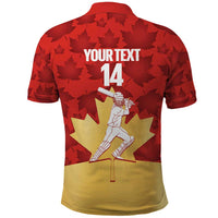 Custom Canada Cricket Polo Shirt Come On Maple Leaf