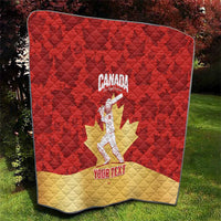 Custom Canada Cricket Quilt Come On Maple Leaf