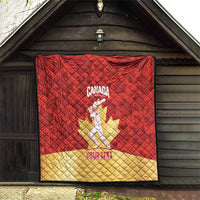 Custom Canada Cricket Quilt Come On Maple Leaf