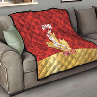 Custom Canada Cricket Quilt Come On Maple Leaf