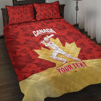 Custom Canada Cricket Quilt Bed Set Come On Maple Leaf