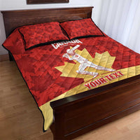 Custom Canada Cricket Quilt Bed Set Come On Maple Leaf