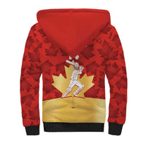 Custom Canada Cricket Sherpa Hoodie Come On Maple Leaf