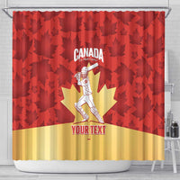 Custom Canada Cricket Shower Curtain Come On Maple Leaf
