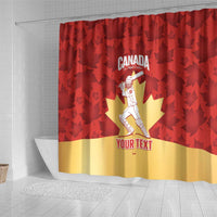 Custom Canada Cricket Shower Curtain Come On Maple Leaf