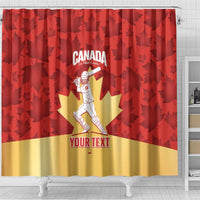 Custom Canada Cricket Shower Curtain Come On Maple Leaf