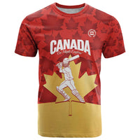 Custom Canada Cricket T Shirt Come On Maple Leaf