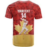 Custom Canada Cricket T Shirt Come On Maple Leaf