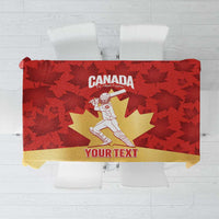Custom Canada Cricket Tablecloth Come On Maple Leaf