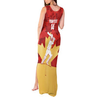 Custom Canada Cricket Tank Maxi Dress Come On Maple Leaf