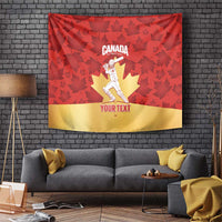 Custom Canada Cricket Tapestry Come On Maple Leaf