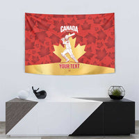 Custom Canada Cricket Tapestry Come On Maple Leaf