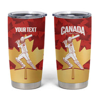 Custom Canada Cricket Tumbler Cup Come On Maple Leaf