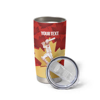 Custom Canada Cricket Tumbler Cup Come On Maple Leaf