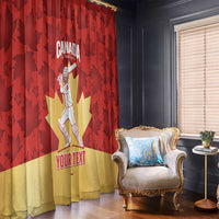 Custom Canada Cricket Window Curtain Come On Maple Leaf
