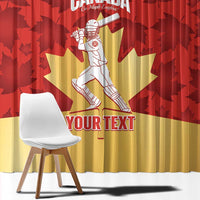 Custom Canada Cricket Window Curtain Come On Maple Leaf