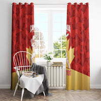 Custom Canada Cricket Window Curtain Come On Maple Leaf