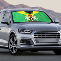 Custom Nigeria Cricket Auto Sun Shade Go Yellow Greens - Wonder Print Shop