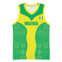 Custom Nigeria Cricket Basketball Jersey Go Yellow Greens - Wonder Print Shop