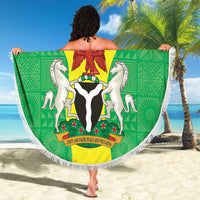 Custom Nigeria Cricket Beach Blanket Go Yellow Greens - Wonder Print Shop