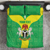 Custom Nigeria Cricket Bedding Set Go Yellow Greens - Wonder Print Shop