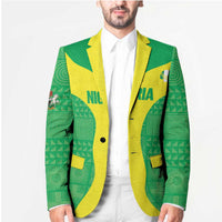 Custom Nigeria Cricket Blazer Go Yellow Greens - Wonder Print Shop