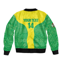 Custom Nigeria Cricket Bomber Jacket Go Yellow Greens - Wonder Print Shop