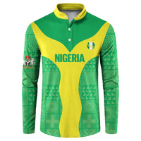 Custom Nigeria Cricket Button Sweatshirt Go Yellow Greens - Wonder Print Shop