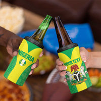 Custom Nigeria Cricket 4 in 1 Can Cooler Tumbler Go Yellow Greens - Wonder Print Shop