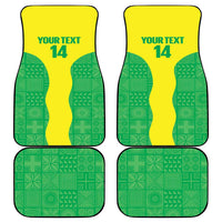 Custom Nigeria Cricket Car Mats Go Yellow Greens - Wonder Print Shop