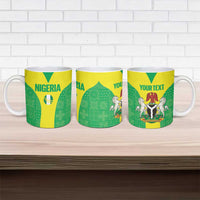 Custom Nigeria Cricket Ceramic Mug Go Yellow Greens - Wonder Print Shop