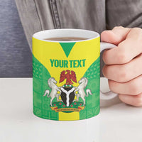 Custom Nigeria Cricket Ceramic Mug Go Yellow Greens - Wonder Print Shop