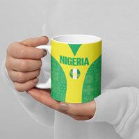 Custom Nigeria Cricket Ceramic Mug Go Yellow Greens - Wonder Print Shop