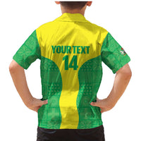 Custom Nigeria Cricket Family Matching Mermaid Dress and Hawaiian Shirt Go Yellow Greens - Wonder Print Shop