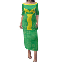 Custom Nigeria Cricket Family Matching Puletasi and Hawaiian Shirt Go Yellow Greens - Wonder Print Shop