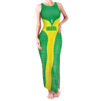 Custom Nigeria Cricket Family Matching Tank Maxi Dress and Hawaiian Shirt Go Yellow Greens - Wonder Print Shop