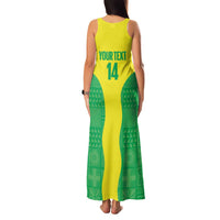 Custom Nigeria Cricket Family Matching Tank Maxi Dress and Hawaiian Shirt Go Yellow Greens - Wonder Print Shop
